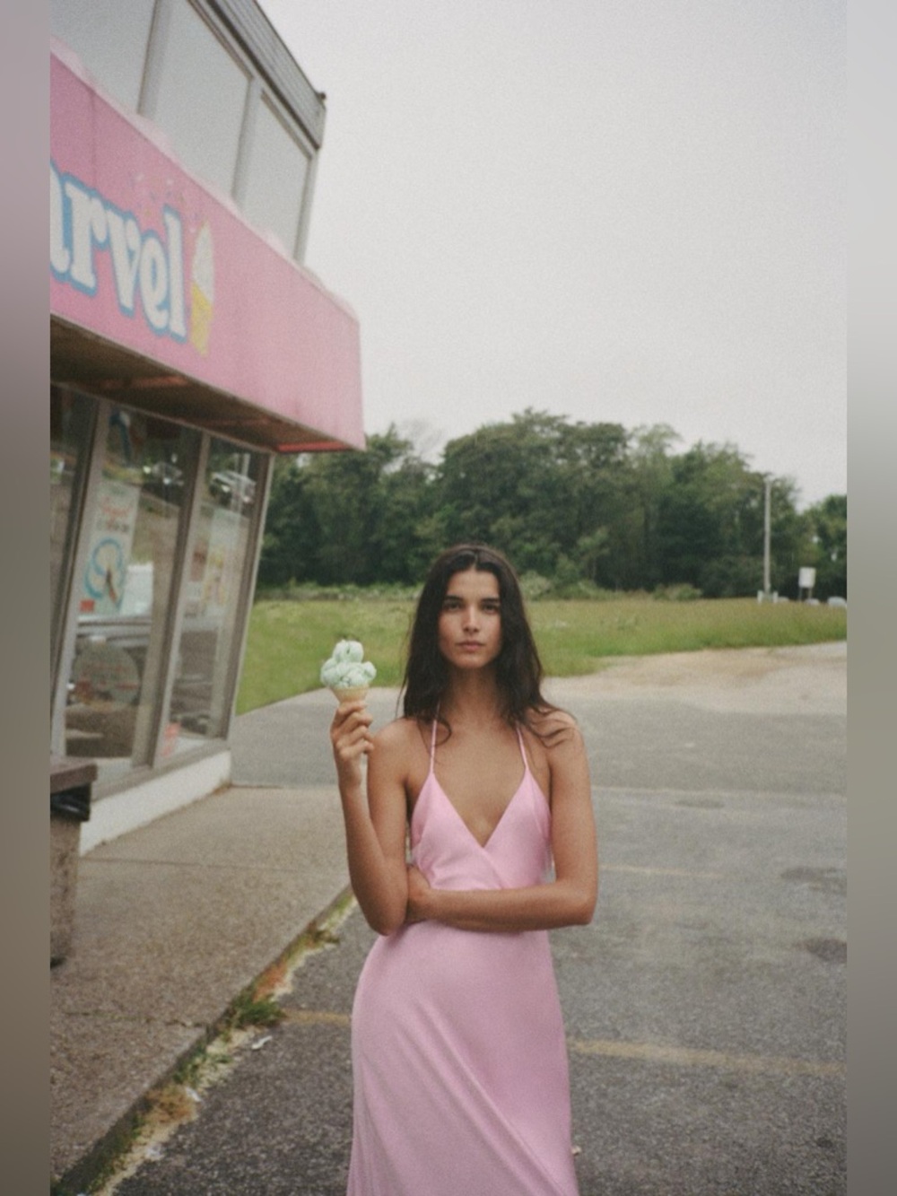 Zara Satin Pink Slip Maxi Dress - Picture 7 of 9